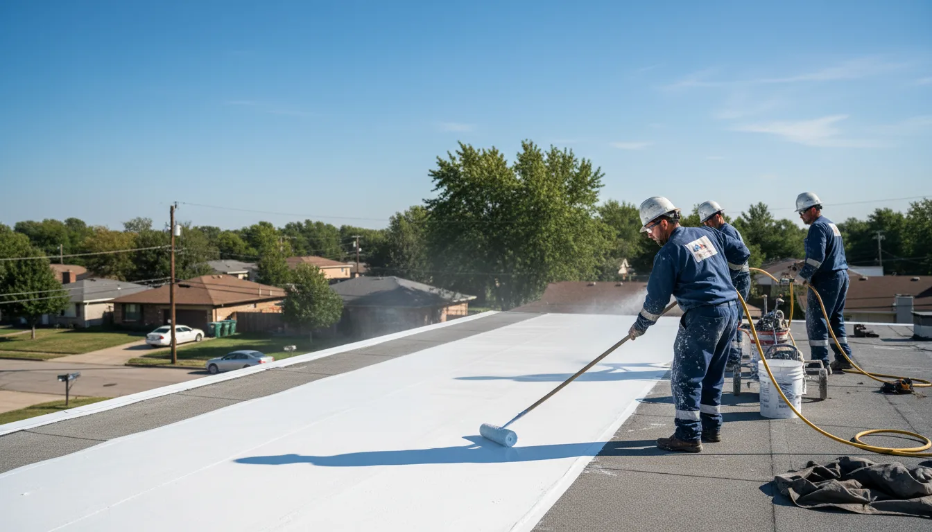 Commercial roof coating in Bellmont, IL near me